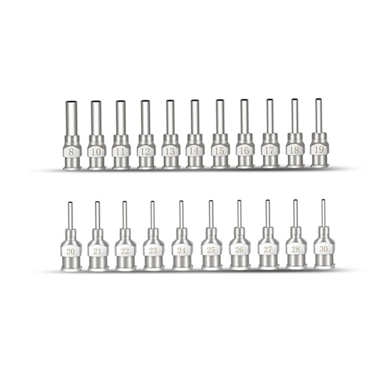 Wholesale Precision 1/2 Inch Single-Piece Split Stainless Steel Nozzle Metal Glue Dispensing Syringe Needle Tip