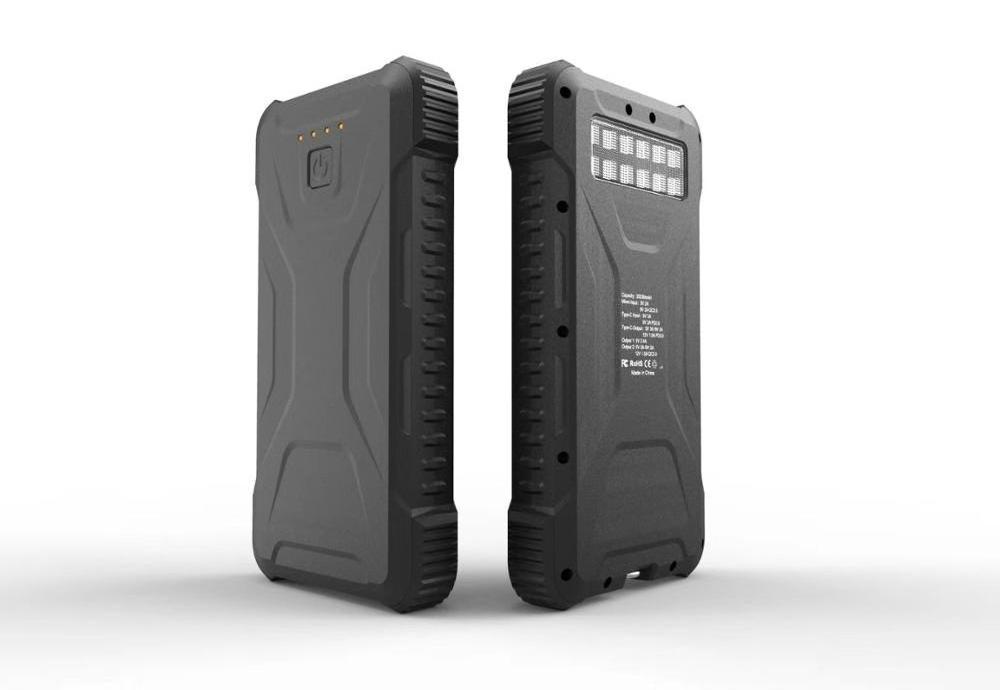 Mobile Charger Waterproof Power Bank 20,000mAh ,  Outdoor Battery Pack with Flashlight charger