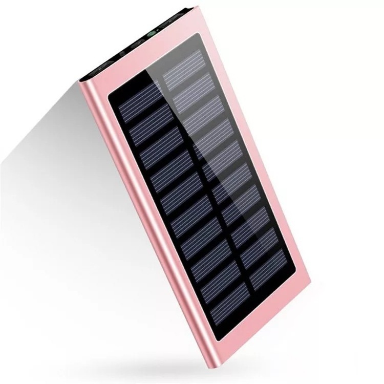 New Solar 20000mah External Battery 2 Usb Led Charger Portable Mobile Phone Solar Power Bank