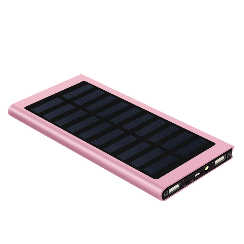 New Solar 20000mah External Battery 2 Usb Led Charger Portable Mobile Phone Solar Power Bank