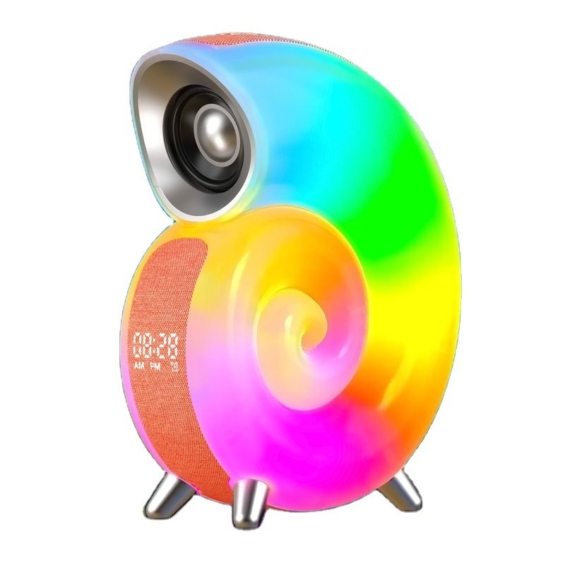 Multi-color led night lights new modern led table lamp Conch LED Night Light with Stereo BT Speaker