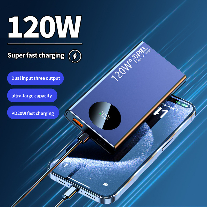 Portable Powerbank 120W Fast Charging power banks 20000mAh outdoor power station with cable