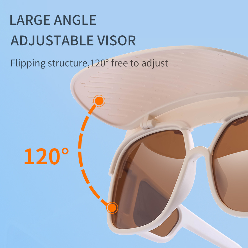 hot sale sun protection TR polarizing large frame sunglasses women's sense portable hanging bag visor visor sunglasses wholesale