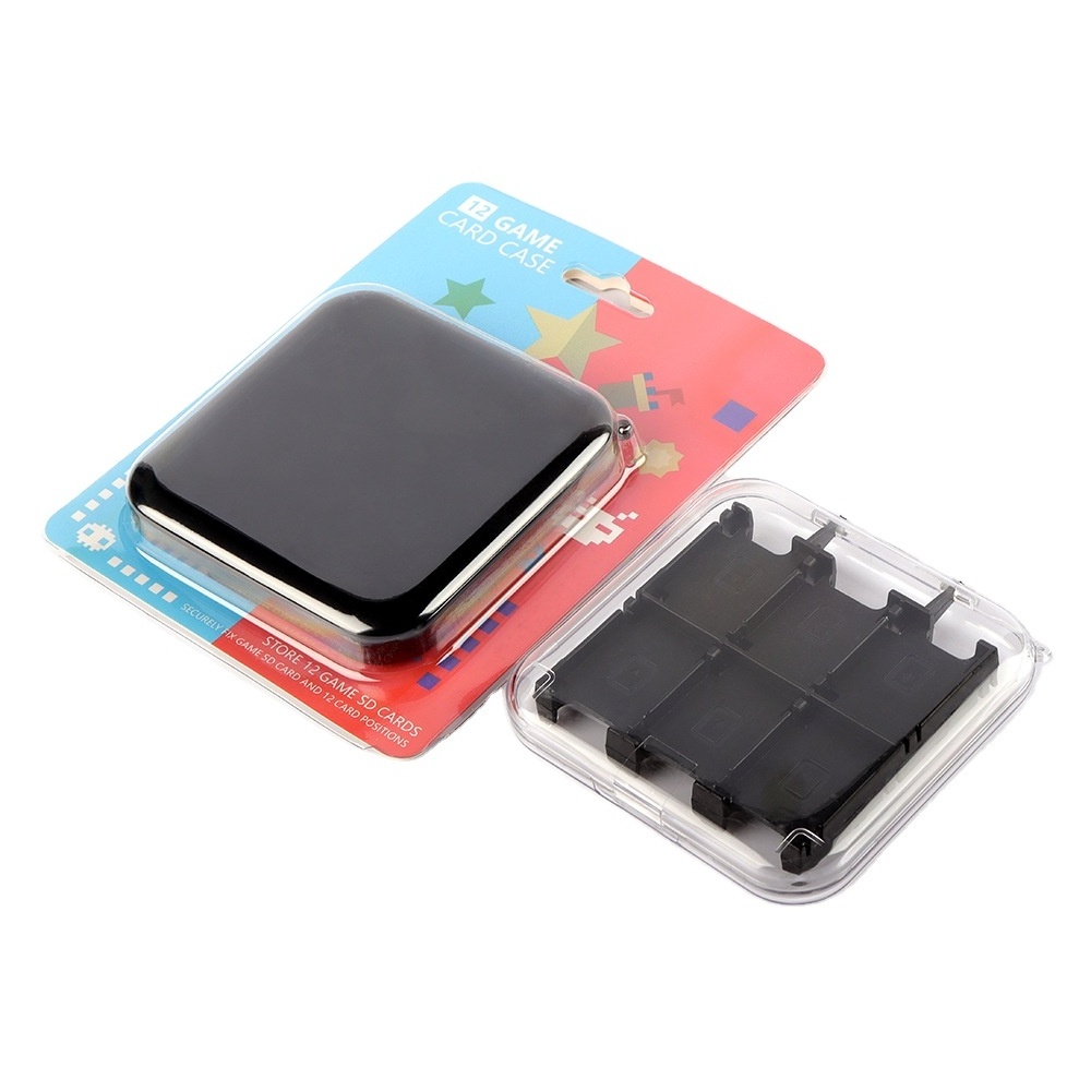 Clear Transparent Portable 12 in 1 Slot Micro SD Memory Storage Game Card Case for Nintendo Switch lite OLED