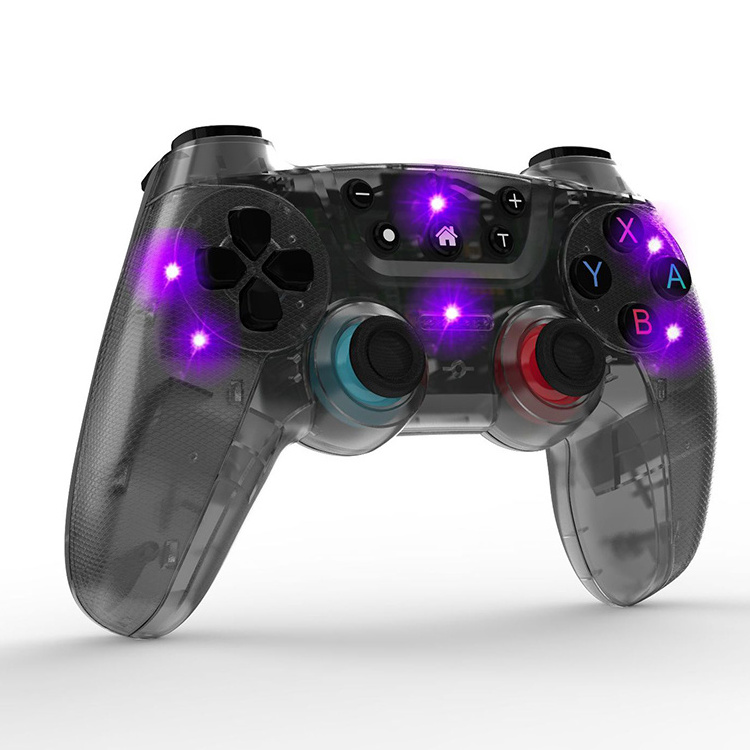 Remote Wireless RGB Clear Custom Gamepad Joypad Joystick Pro Switch Controller Console For Lite OLED Nintendo Switch