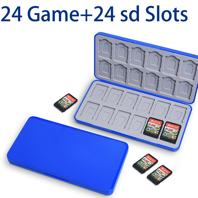 24 Micro SD Memory Card Slots Silicone Game Card Storage Case for Nintendo Switch Lite Oled