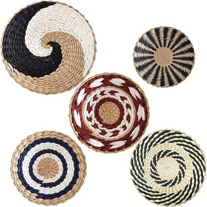 Decoration Living room Seagrass Wall Basket Decoration Hand Woven SeaGrass Living Room Decoration Home Baskets 2024