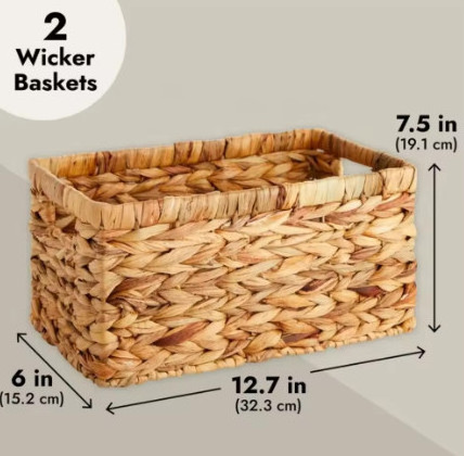 Best Selling Water Hyacinth Baskets For Storage Bin With Handles For Shelves and Organizing High Quality Wholesale 2024