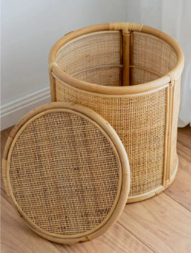 Rattan Large Laundry Basket Clothes Organizer Kids Toys Sundries Storage Baskets Laundry Hamper With Lid 2024