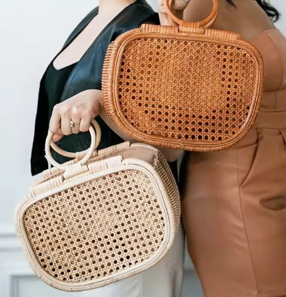 Luxury Rattan Bag For Women New Collection 2024 handbags boho bag women hand bag made in Vietnam