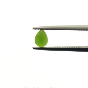 wholesale DIY jewelry making Loose Gemstone high quality A grade 5x7mm tear drop natural green nephrite jade cabochon