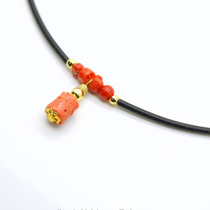 hot sale women jewelry 100% natural red and Pink coral necklace