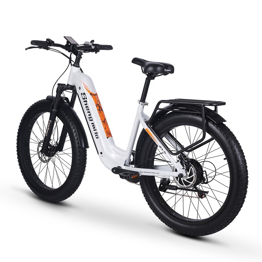 26*3.0 Fat Tire City Ebike 48V 500W Bafang Motor Peak 1000W Ebike 48V 17.5Ah Import Lithium Battery Step Through Electric Bike