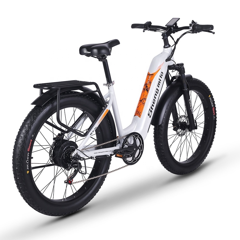 26*3.0 Fat Tire City Ebike 48V 500W Bafang Motor Peak 1000W Ebike 48V 17.5Ah Import Lithium Battery Step Through Electric Bike