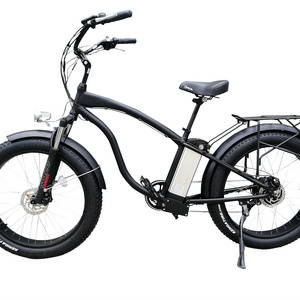 26"*4.0 Fat Tyre 48V Beach Cruiser Electric Bike 500W 750W Optional