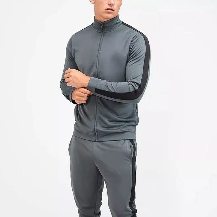 Wholesale Men's Tracksuit Training Gym Fitness Sports Sweat Track Jacket and Sweatpants Set Custom Jogger Hoodies Sweatsuit