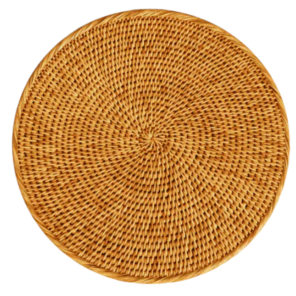 Cheap Price Eco-Friendly Woven Rattan Placemats Charger Round Braided Straw Placemats Customized Table Mat From Viet Nam