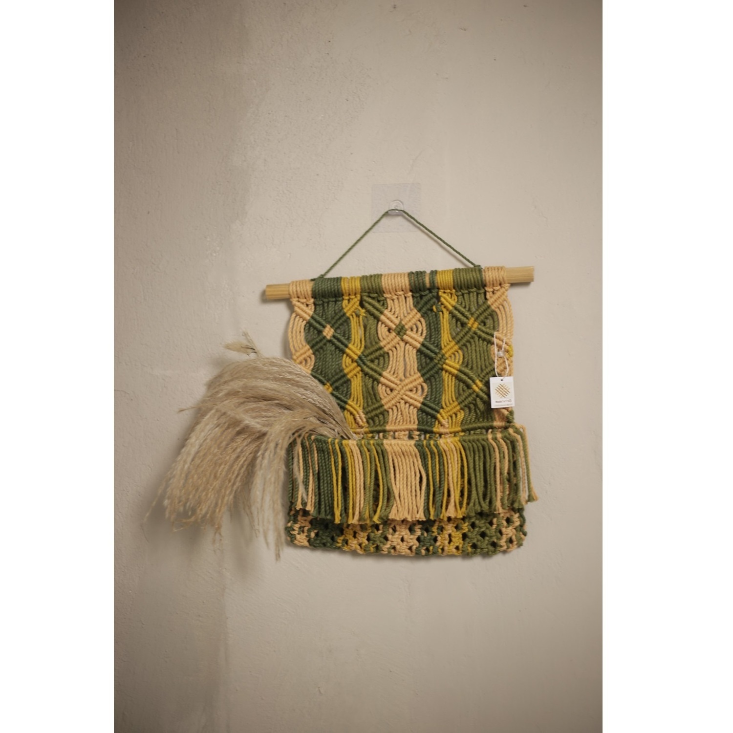 Handicraft Products Macrame Hanging Decor Art Art Yarn Cotton Fiber Hanging Retractable Wall Hangings