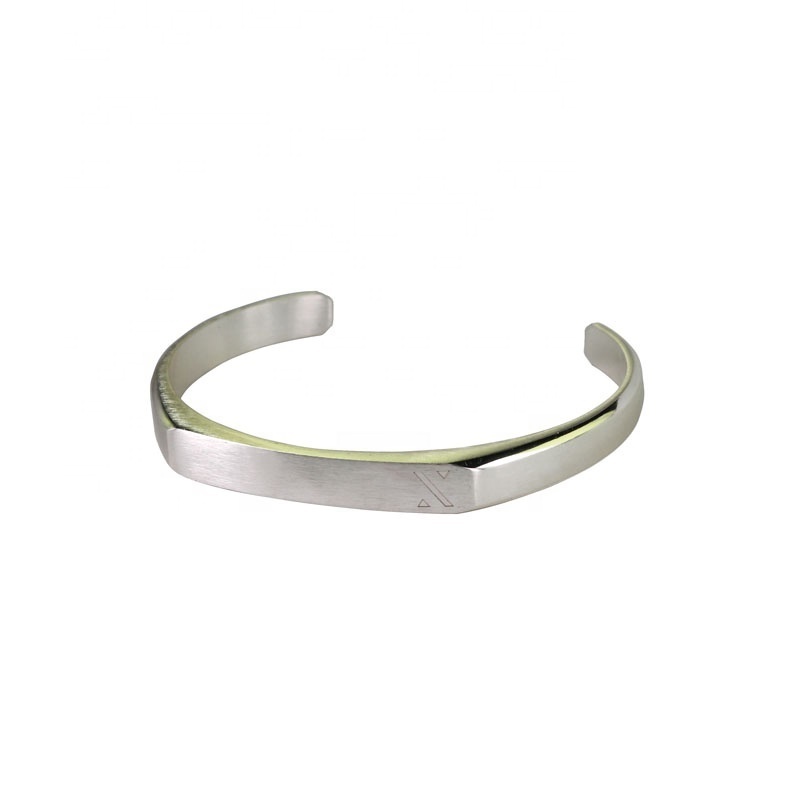 THX Jewelry Manufacture Direct Ready In Stock Wholesale One Fit All White stainless Steel Cuff Bracelet