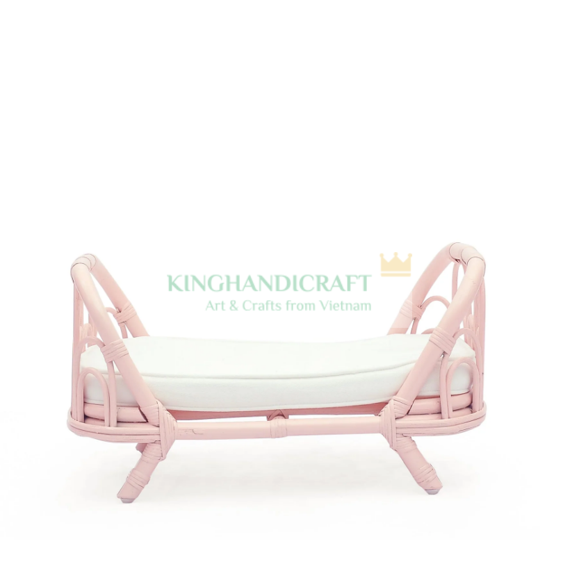 Captivating rattan bassinet for doll playing child friendly and skin safe natural wicker crib wholesale and OEM