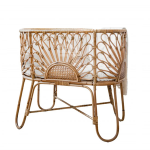 Hot sale inspired beauty rattan baby bassinets from Vietnam high quality boho chic rattan cot