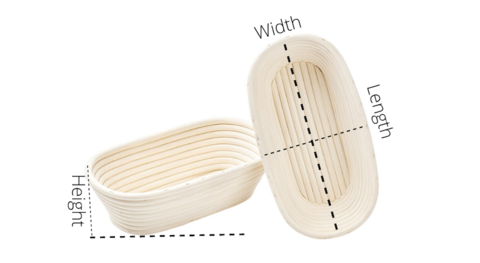 Baguette Banneton Baguette Bannetons Bread Proofing Basket and Linen Extra Long shape proof basket