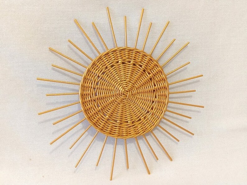 Sun boho wall decor for living room, Gold boho wall decor nursery, Sunburst wall decor bedroom