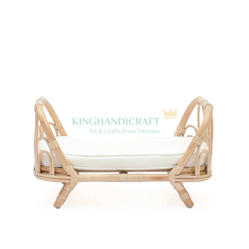 Captivating rattan bassinet for doll playing child friendly and skin safe natural wicker crib wholesale and OEM