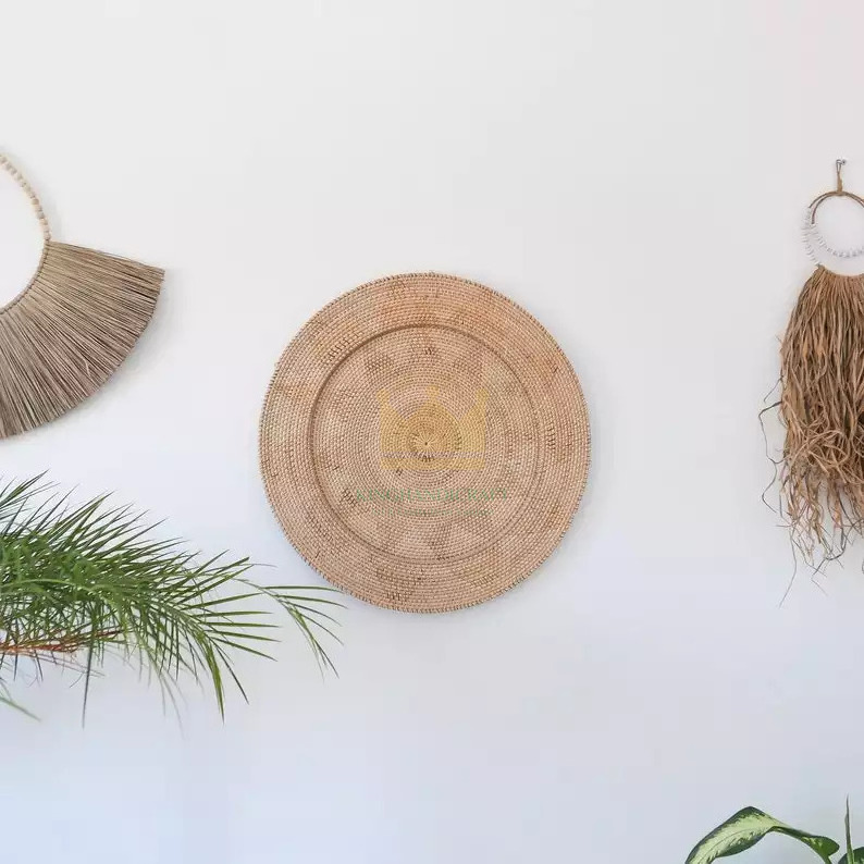 Natural bamboo wall art bamboo decor plate bamboo wall decoration made in Vietnam