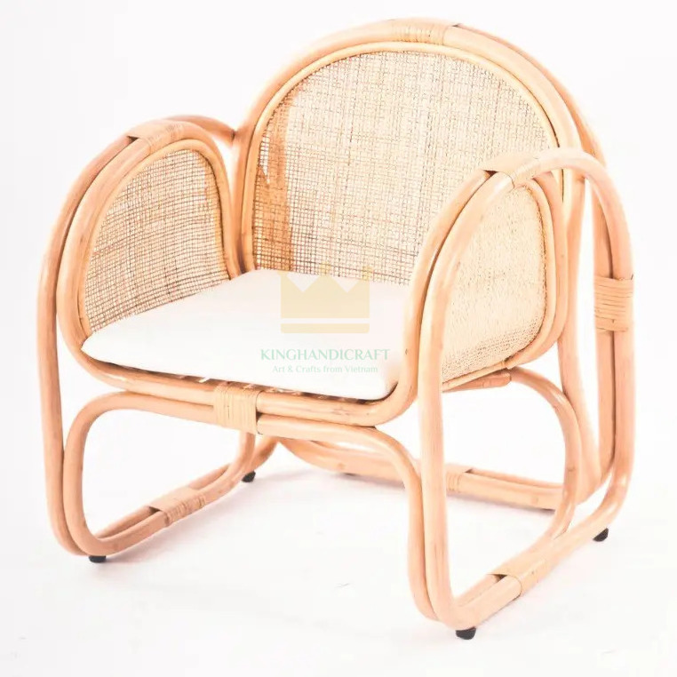 Rattan baby webbing chair new model 2023 living room and outdoor kid chair