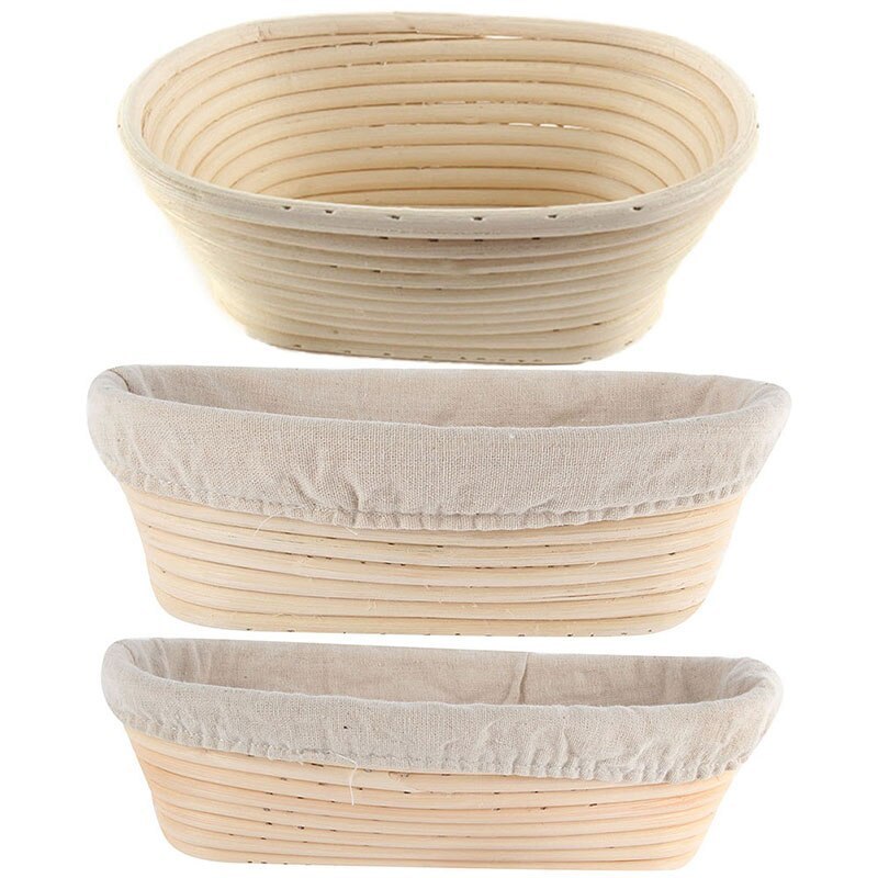 Baguette Banneton Baguette Bannetons Bread Proofing Basket and Linen Extra Long shape proof basket