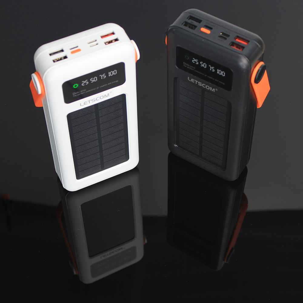 Portable Charger 30000mAh Solar Power Banks Mobile Phone Dual USB A Grade Solar Powerbank Fast Charge Solar Power Bank 50000mAh