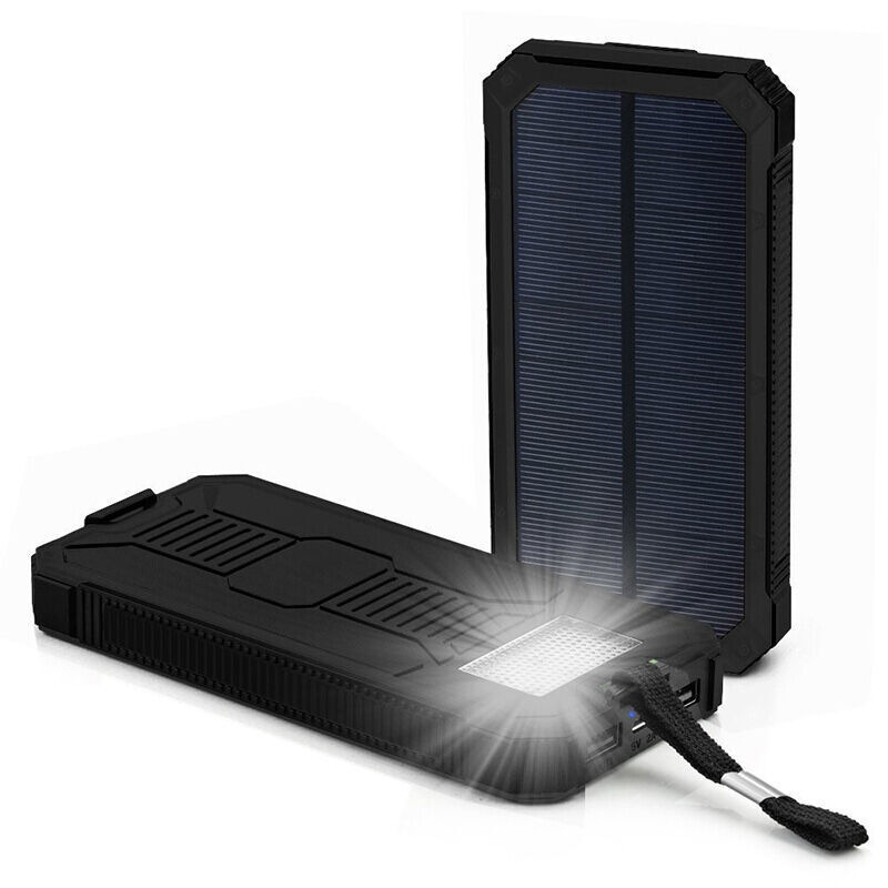 Waterproof Portable Solar Powerbank Charger Power Bank 10000mAh Flash Light Solar Power Banks Charger With Stand For Camping