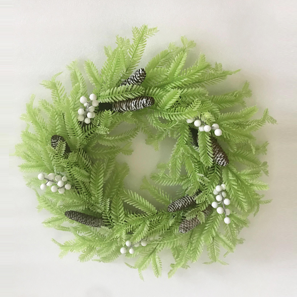 2023 new popular pine wreath Christmas green Christmas wreath shopping mall home decoration