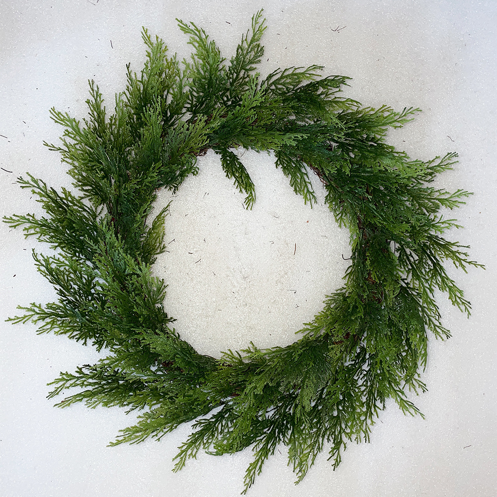 2023 new popular pine wreath Christmas green Christmas wreath shopping mall home decoration