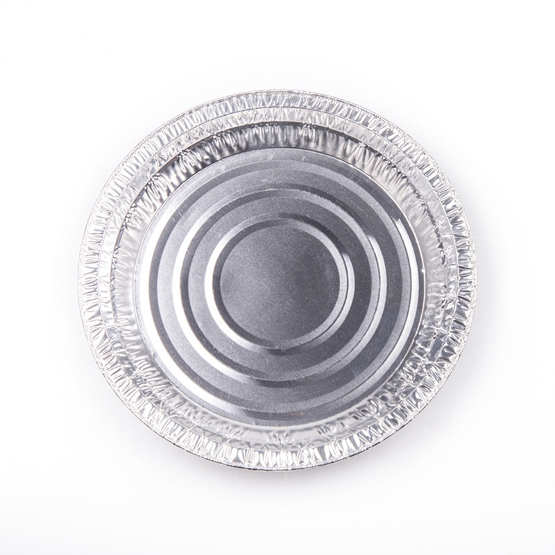 9-Inch Silver Food Grade Aluminium Foil Pans Disposable round Pie Plates for Household Use Food Packing Foil Containers