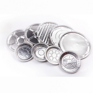 Eco-Friendly 400ml round Aluminum Foil Pizza Tray Disposable Tin Plates for Baking Pies Tarts Spaghetti Food Pan Foil Containers