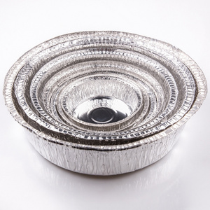 555ml Eco-Friendly round Baking Aluminum Foil Cake Pan with Lid Oven-Safe Tin Food Container Household Disposable Bakery Use