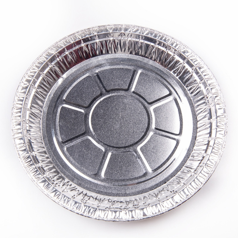 400ml Food Grade Aluminum Foil Disposable Microwave Pie Pan round Household Flan Container Disposable Food Plates