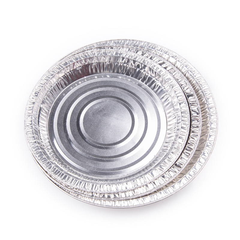 9-Inch Silver Food Grade Aluminium Foil Pans Disposable round Pie Plates for Household Use Food Packing Foil Containers