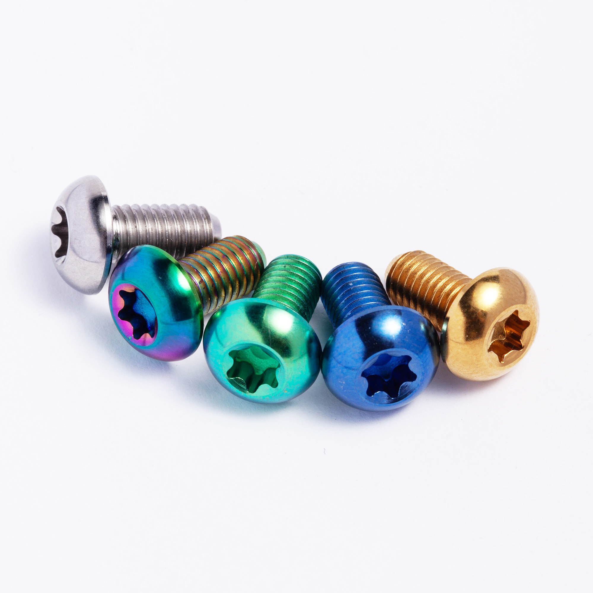 Cnc Turning Grade5 umbrella head titanium M4 M5 M6 M8 bolts color anodized titanium Sprocket Dome bolt screw Bike