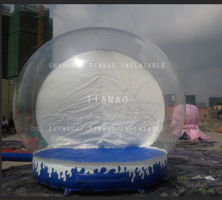 Giant inflatable snow ball advertising bubble ball Christmas decoration custom inflatable snow globe