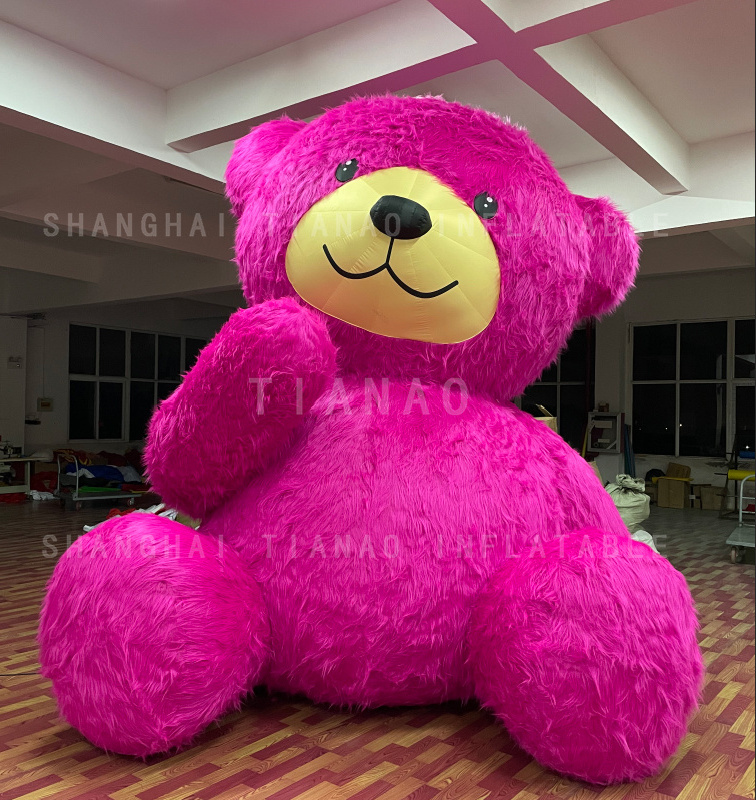 Inflatable Pink Plush Rabbit Giant Inflatable Rabbit Model Inflatable Plush Rabbit For Decoration Advertising