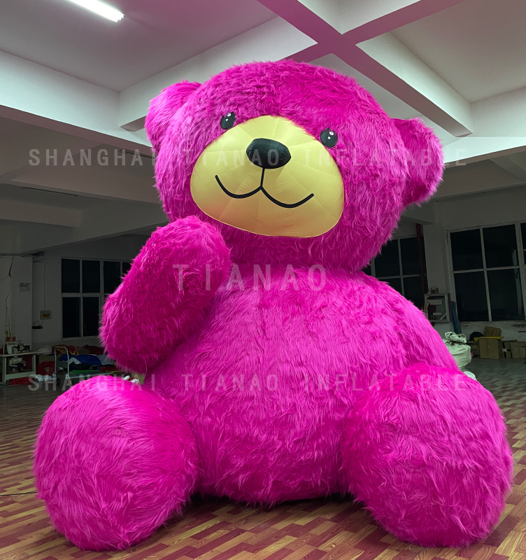 Inflatable Pink Plush Rabbit Giant Inflatable Rabbit Model Inflatable Plush Rabbit For Decoration Advertising