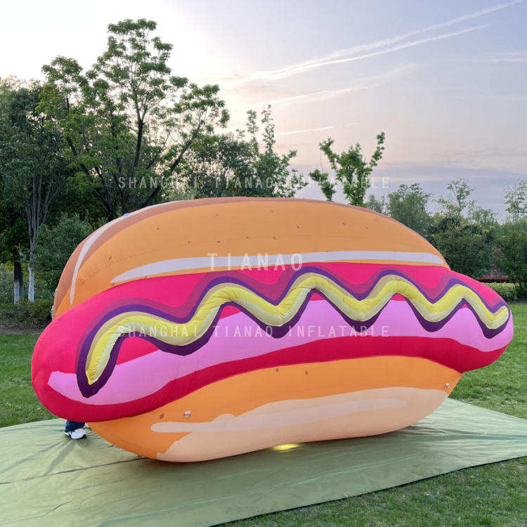 Giant Inflatable hot dog balloon advertising food model for promotion