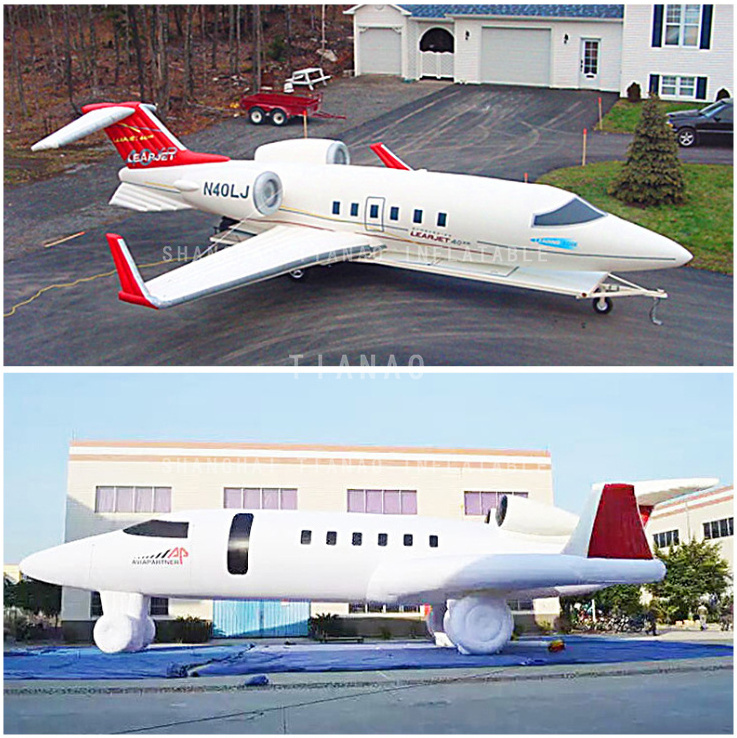 Customized inflatable simulation aircraft Inflatable airplane model for exhibition, beauty display