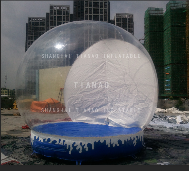 Giant inflatable snow ball advertising bubble ball Christmas decoration custom inflatable snow globe