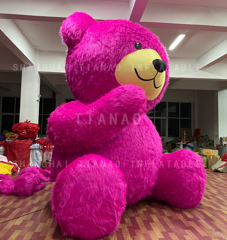 Inflatable Pink Plush Rabbit Giant Inflatable Rabbit Model Inflatable Plush Rabbit For Decoration Advertising