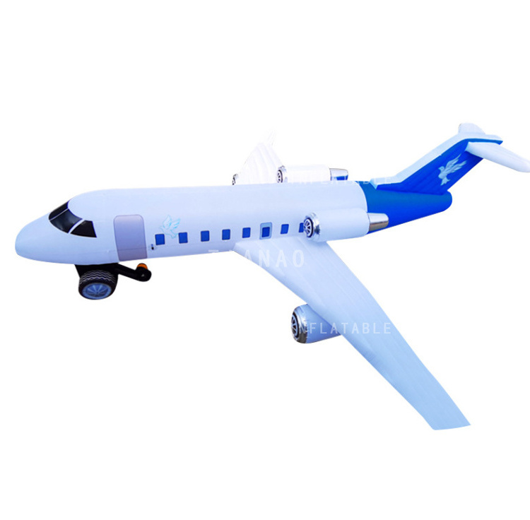 Customized inflatable simulation aircraft Inflatable airplane model for exhibition, beauty display