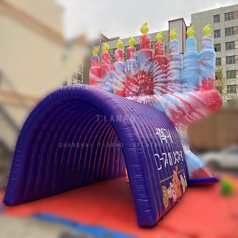 Inflatable candle tunnel Inflatable candle tent Inflatable sports stadium entrance arch/archway for sports events or advertising